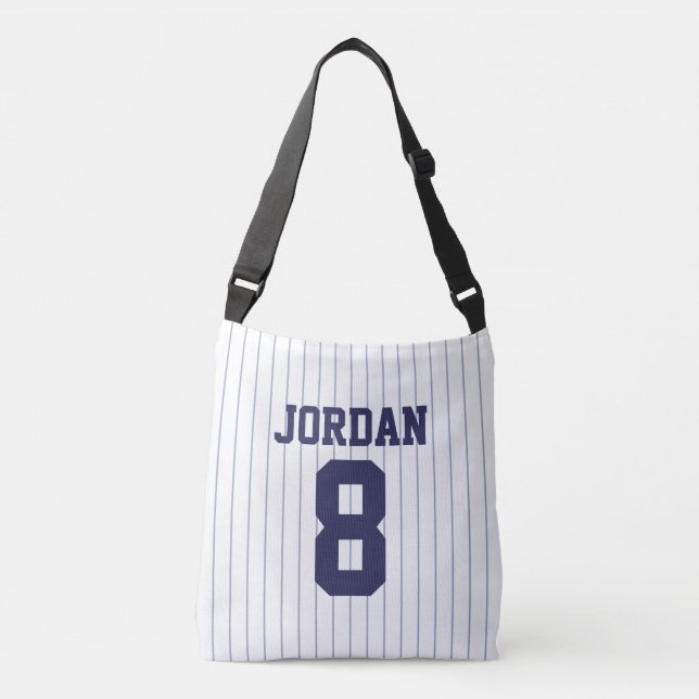 Baseball Jersey with Custom Name and Number Crossbody Bag (Front)