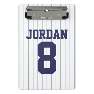 Baseball Jersey with Custom Name and Number Mini Clipboard