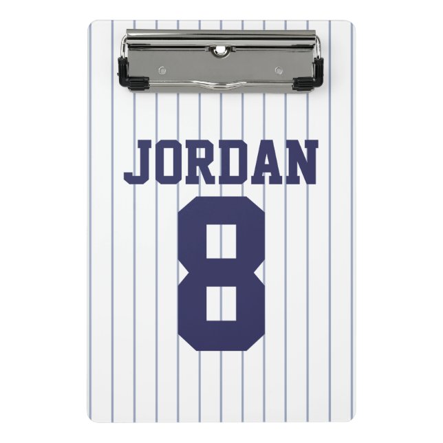 Baseball Jersey with Custom Name and Number Mini Clipboard (Front)