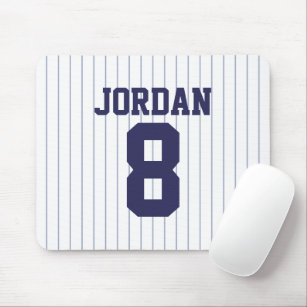 Baseball Jersey with Custom Name and Number Mouse Mat
