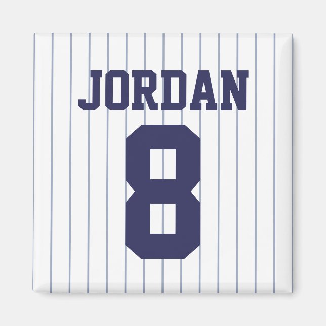 Baseball Jersey with Number Magnet (Front)