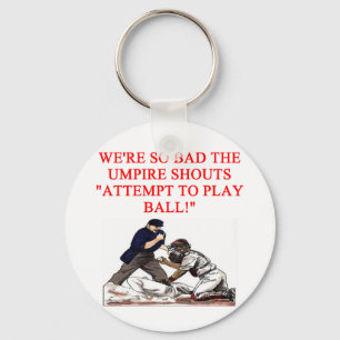 baseball joke key ring