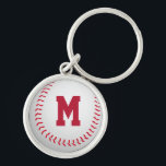 Baseball Key Ring<br><div class="desc">Monogrammed baseball key ring.</div>