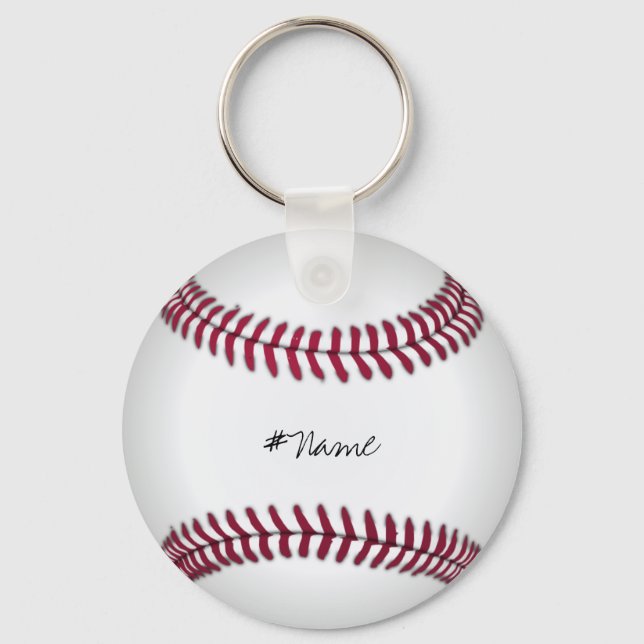 Baseball_Keychain (Personalise) Key Ring (Front)