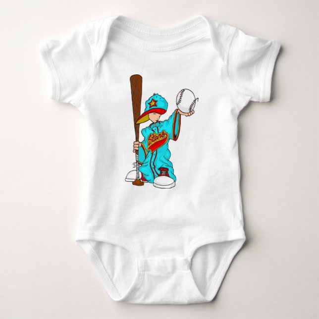 Baseball kid baby bodysuit (Front)
