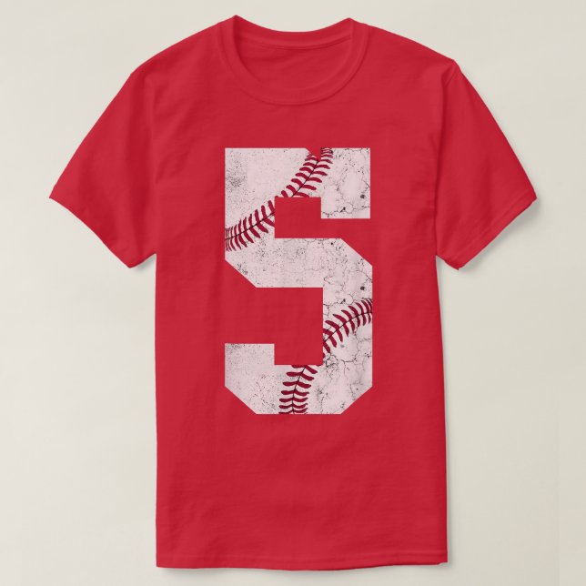 Baseball Kids 5th Birthday Gift For Boy Girl Five  T-Shirt (Design Front)