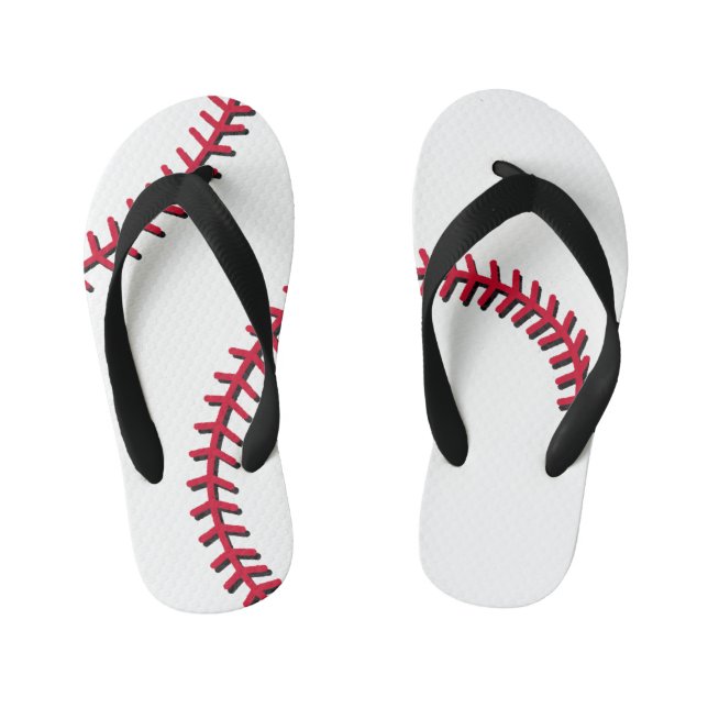 Baseball Kid's Flip Flops (Footbed)