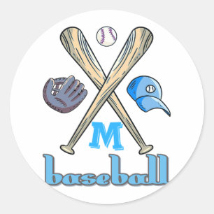 baseball kit classic round sticker