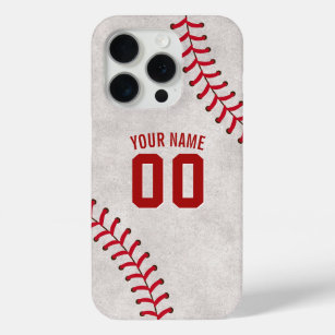 Baseball Lace Sport Theme Custom Name iPhone 15 Pro Case