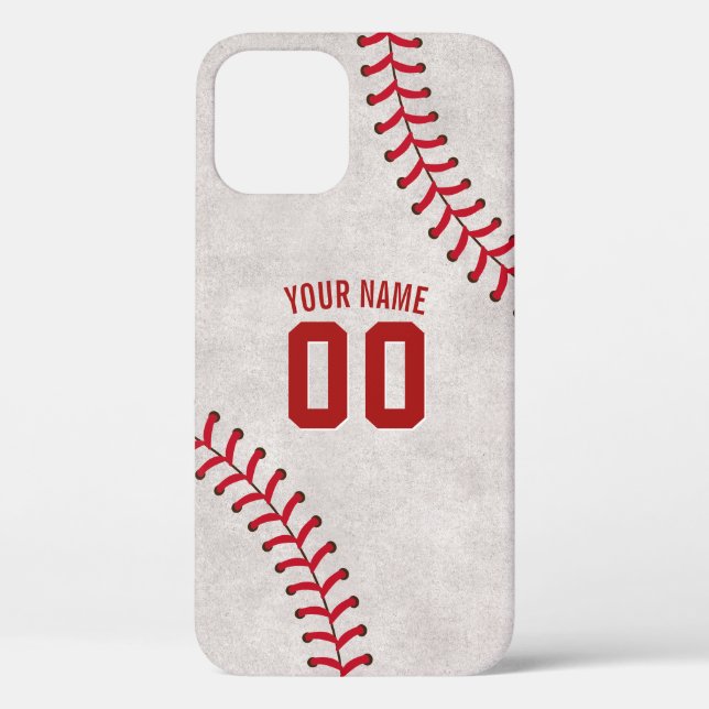 Baseball Lace Sport Theme Custom Name Case-Mate iPhone Case (Back)