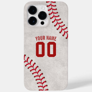 Baseball Lace Sport Theme Custom Name Case-Mate iPhone 14 Pro Max Case