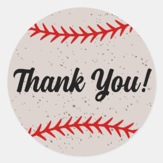 Baseball Lace Stitches Themed   Classic Round Sticker