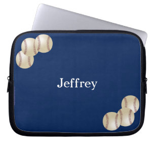 Baseball Laptop Computer Sleeve, Blue Sleeve