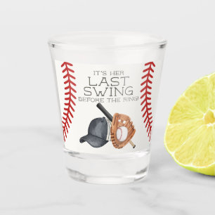 Baseball Last Swing Home Run Bridal Shower Favor Shot Glass