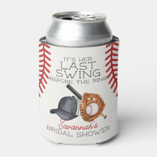 Baseball Last Swing Home Run Bridal Shower Favour Can Cooler