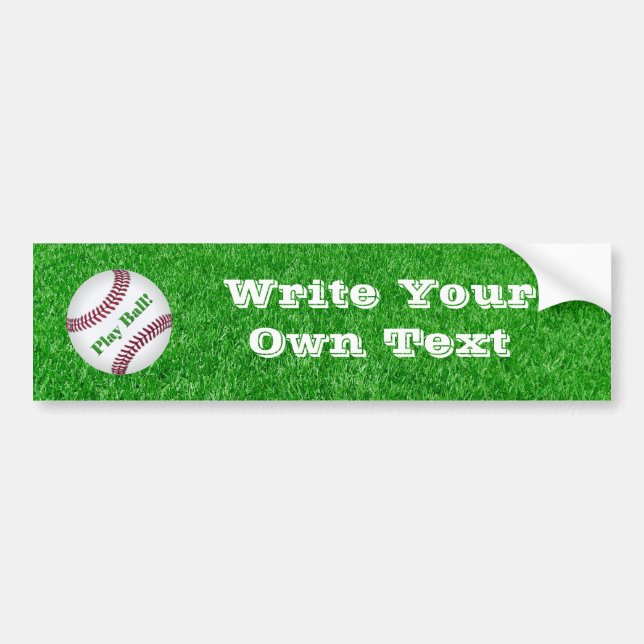 Baseball - Lawn - Play Ball! Bumper Sticker (Front)