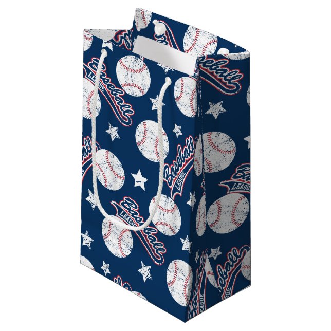 Baseball league small gift bag (Front Angled)