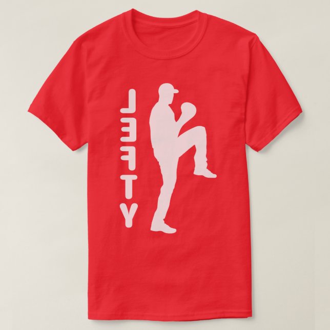 Baseball Lefty Left Handed Pitcher Funny Baseball  T-Shirt (Design Front)