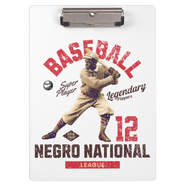 Baseball Legends Negro National League, EST 1920 Clipboard (Front)