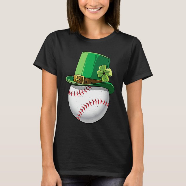 Baseball Leprechaun St Patricks Day  For Boys Girl T-Shirt (Front)