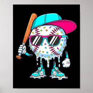 Baseball Life Style 101 Apparel Youth Drip Basebal Poster