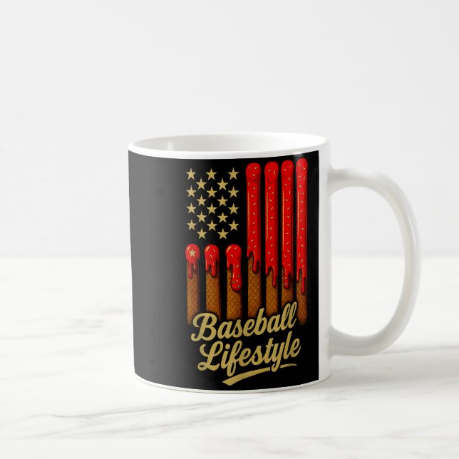 Baseball Lifestyle 101 Apparel Youth Baseball Drip Coffee Mug (Right)