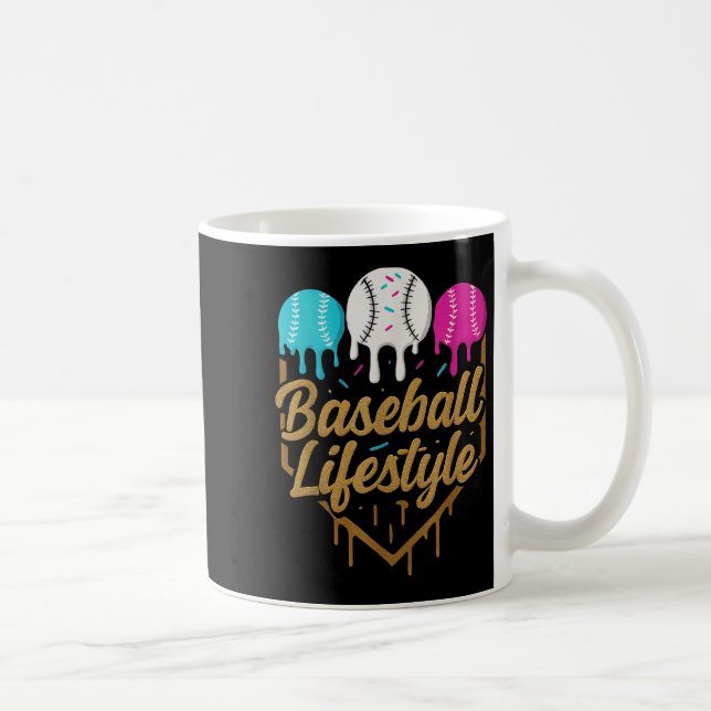 Baseball Lifestyle 101 Apparel Youth Baseball Drip Coffee Mug (Right)