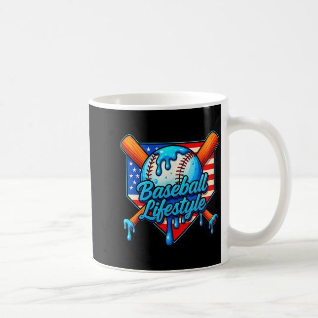 Baseball Lifestyle 101 Apparel Youth Baseball Drip Coffee Mug (Right)