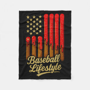 Baseball Lifestyle 101 Apparel Youth Baseball Drip Fleece Blanket