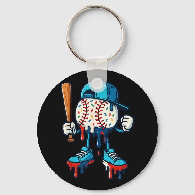 Baseball Lifestyle 101 Apparel Youth Baseball Drip Key Ring (Front)