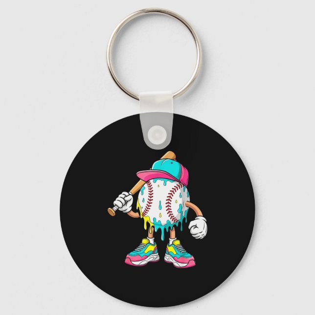Baseball Lifestyle 101 Apparel Youth Baseball Drip Key Ring (Front)