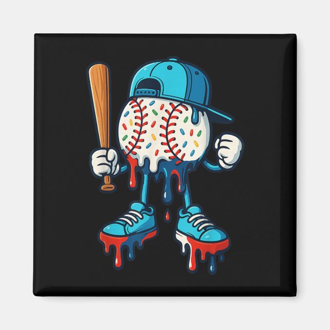 Baseball Lifestyle 101 Apparel Youth Baseball Drip Magnet (Front)