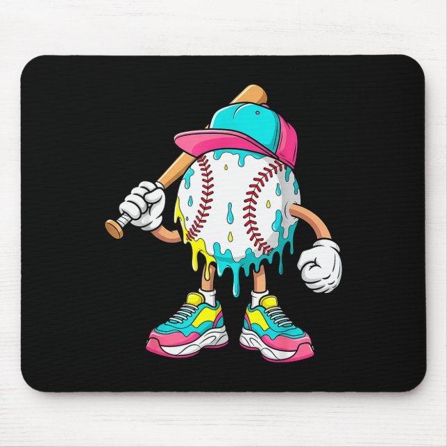 Baseball Lifestyle 101 Apparel Youth Baseball Drip Mouse Mat (Front)