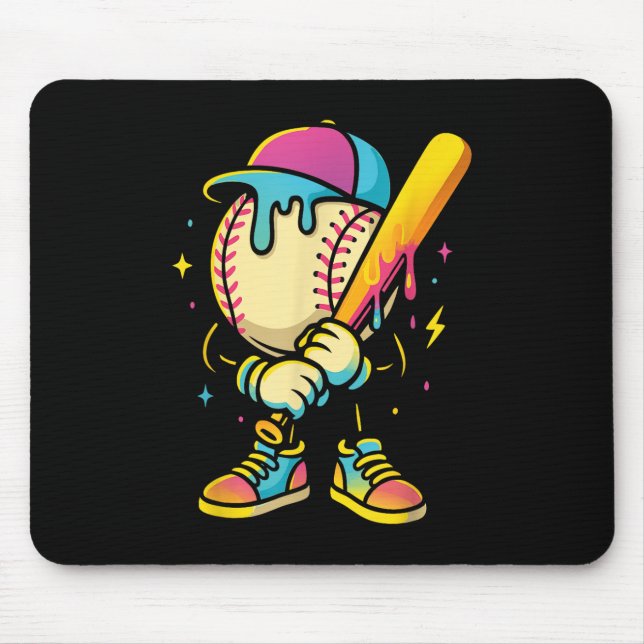 Baseball Lifestyle 101 Apparel Youth Baseball Drip Mouse Mat (Front)
