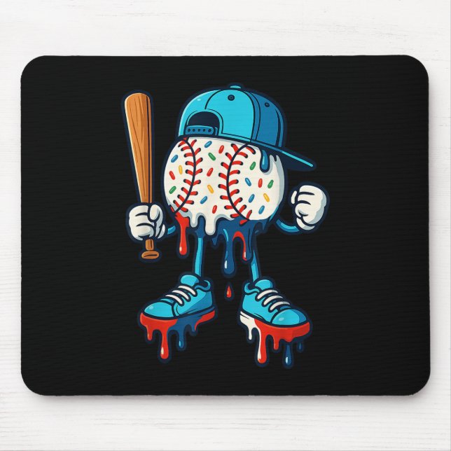 Baseball Lifestyle 101 Apparel Youth Baseball Drip Mouse Mat (Front)