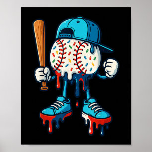 Baseball Lifestyle 101 Apparel Youth Baseball Drip Poster