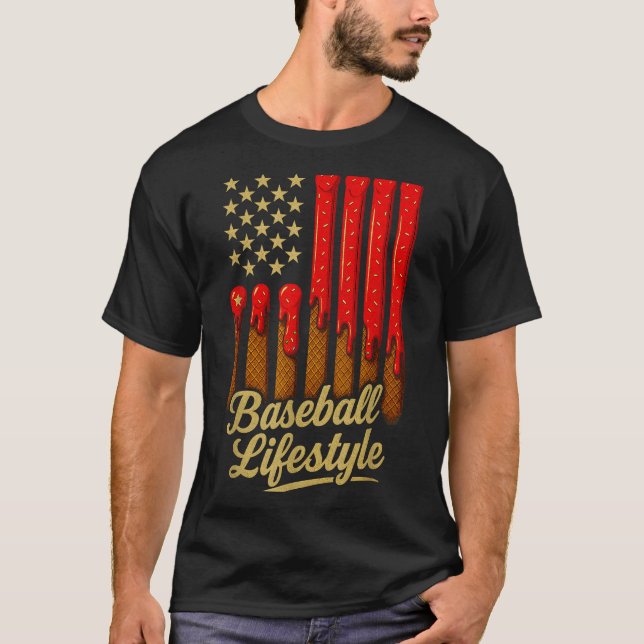 Baseball Lifestyle 101 Apparel Youth Baseball Drip T-Shirt (Front)