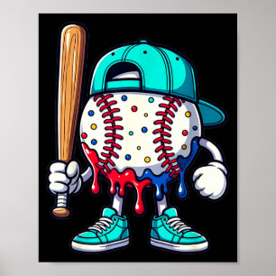 Baseball Lifestyle 101 Apparel Youth Drip Baseball Poster