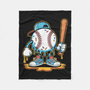 Baseball Lifestyle 101 Tee Youth Baseball Drip Ice Fleece Blanket