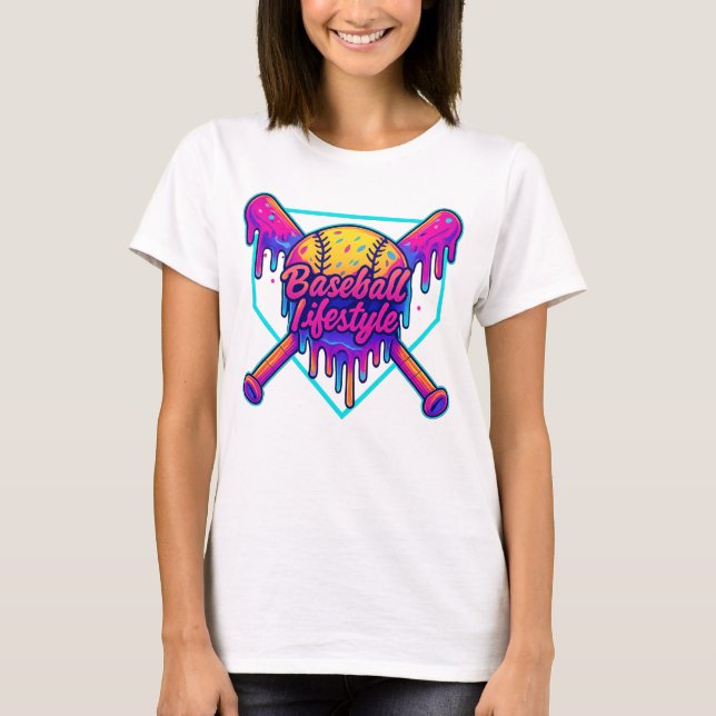Baseball Lifestyle Apparel Youth Baseball Drip Ice T-Shirt (Front)