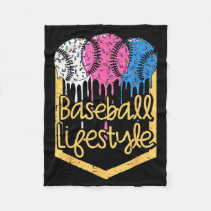 Baseball Lifestyle Ball Sprinkles Drip Boys Kids M Fleece Blanket