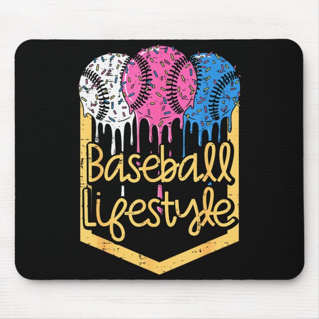 Baseball Lifestyle Ball Sprinkles Drip Boys Kids M Mouse Mat (Front)