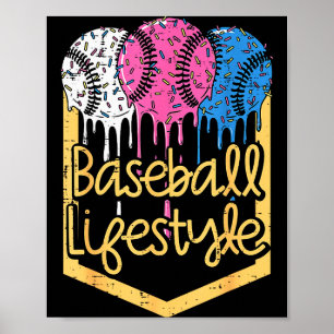 Baseball Lifestyle Ball Sprinkles Drip Boys Kids M Poster