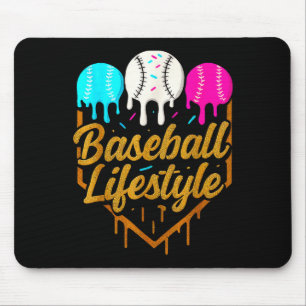 Baseball Lifestyle, Baseball Drip Icecream Mouse Mat
