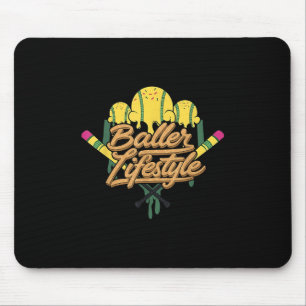 Baseball Lifestyle Home Plate Ice Cream Drip Men B Mouse Mat