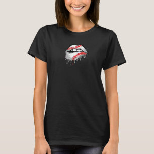 Baseball Lips Dripping Men Women Boy Girls T-Shirt
