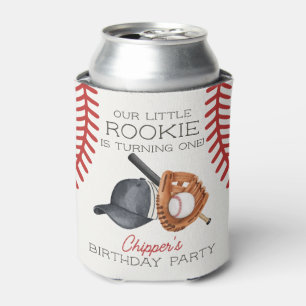 Baseball Little Rookie Home Run Birthday Favour Can Cooler