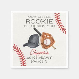 Baseball Little Rookie Home Run Birthday Napkin