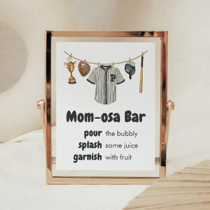 Baseball Little Slugger Baby Shower Mum Osa Bar Poster