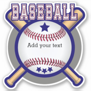 Baseball Logo - Blue - Kiss-Cut